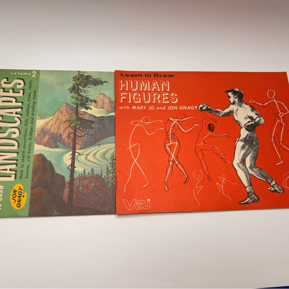 Jon Gnagy Learn to Draw Landscapes + Human Figures Paperback 1962